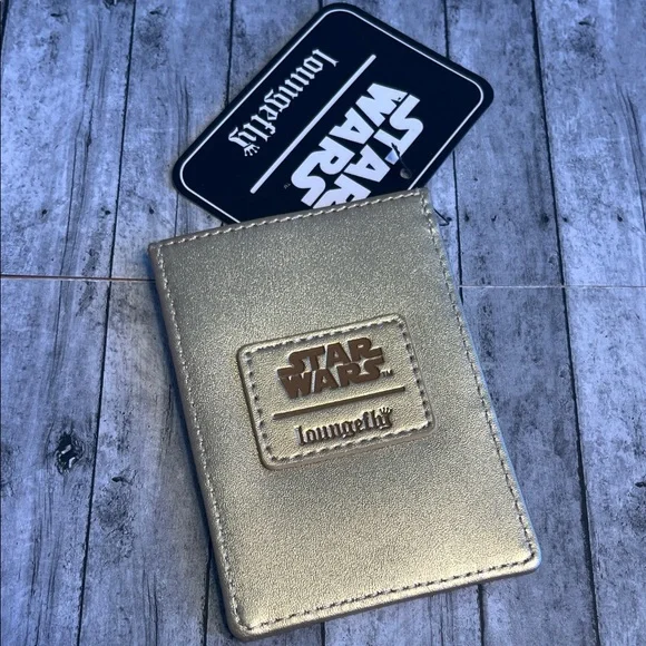 Loungefly Gold Star Wars Card Holder - Picture 2 of 3